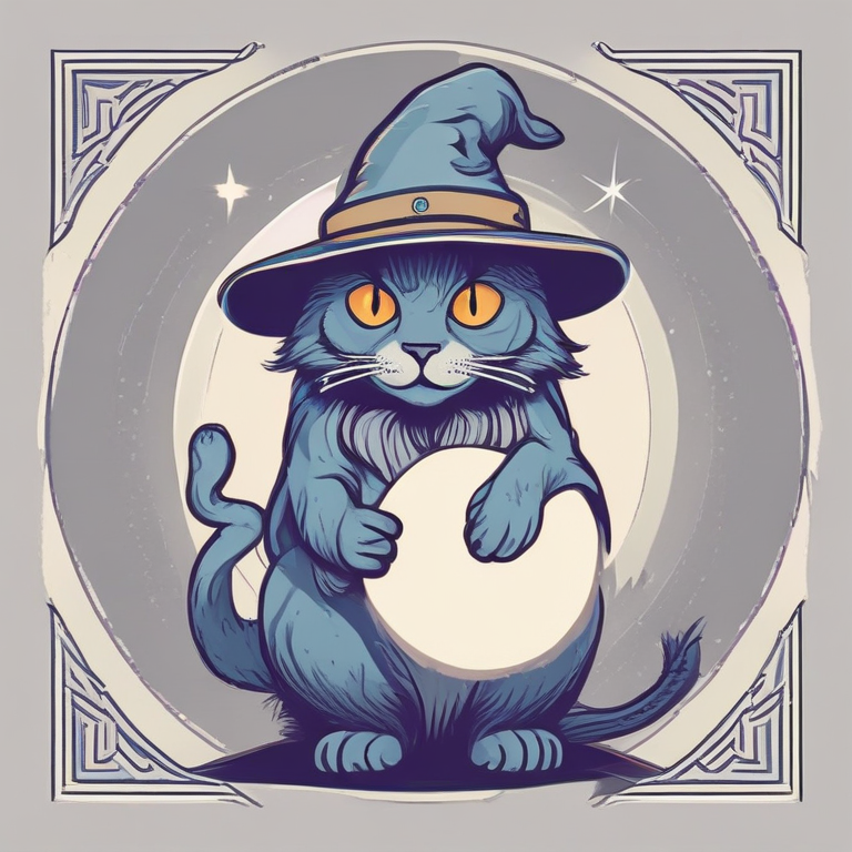 Wizard Cat Illustration